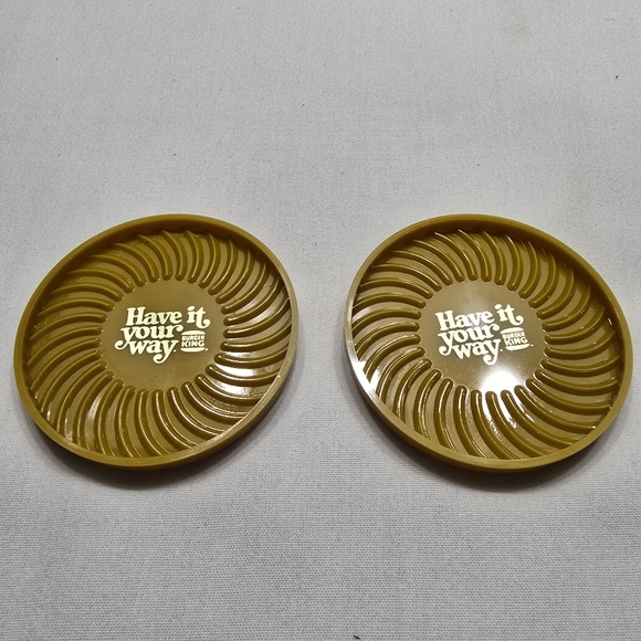 Vintage Burger King Have It Your Way Advertising Retro Drink Coasters Ritepoint - Picture 1 of 3